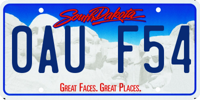 SD license plate 0AUF54