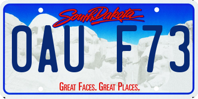 SD license plate 0AUF73