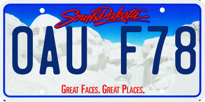 SD license plate 0AUF78