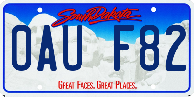 SD license plate 0AUF82