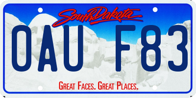 SD license plate 0AUF83