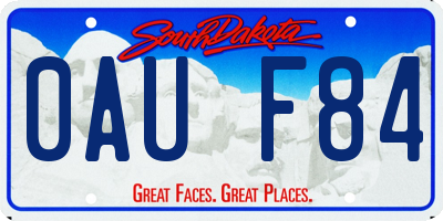 SD license plate 0AUF84