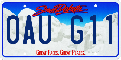 SD license plate 0AUG11