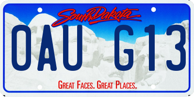 SD license plate 0AUG13