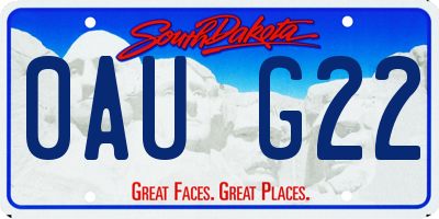 SD license plate 0AUG22