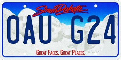 SD license plate 0AUG24