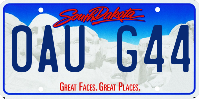 SD license plate 0AUG44