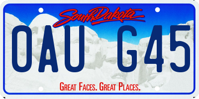 SD license plate 0AUG45