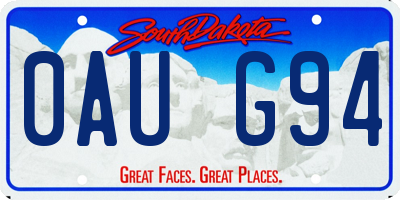 SD license plate 0AUG94