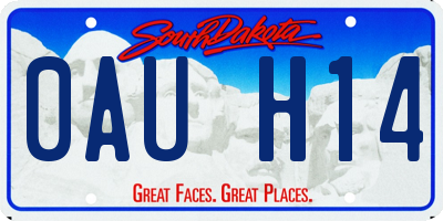 SD license plate 0AUH14