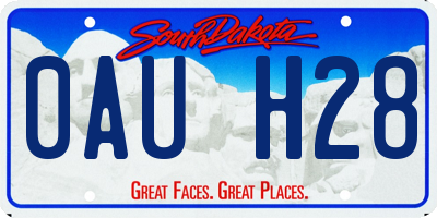 SD license plate 0AUH28