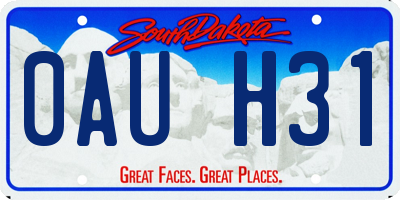 SD license plate 0AUH31