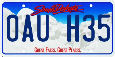 SD license plate 0AUH35