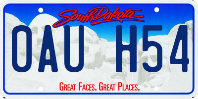 SD license plate 0AUH54