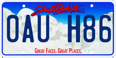 SD license plate 0AUH86