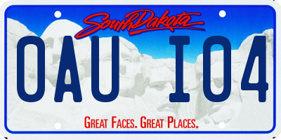 SD license plate 0AUI04