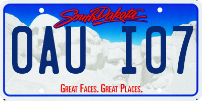 SD license plate 0AUI07