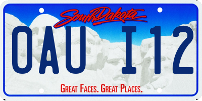 SD license plate 0AUI12