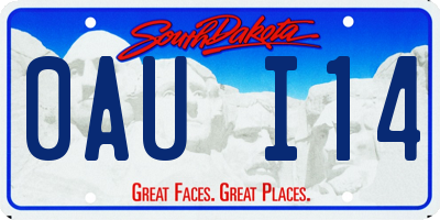 SD license plate 0AUI14