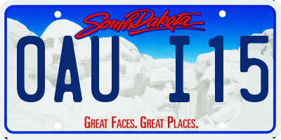 SD license plate 0AUI15