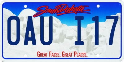 SD license plate 0AUI17