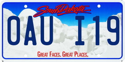 SD license plate 0AUI19