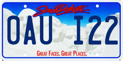 SD license plate 0AUI22