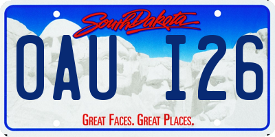 SD license plate 0AUI26