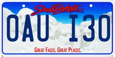 SD license plate 0AUI30