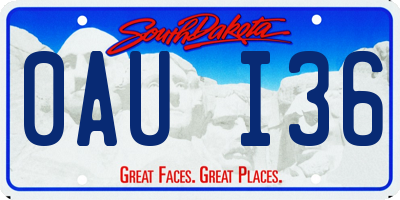 SD license plate 0AUI36