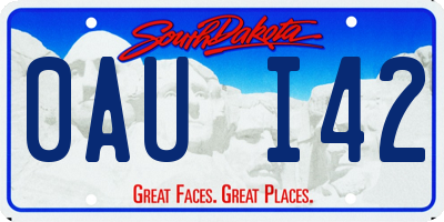 SD license plate 0AUI42