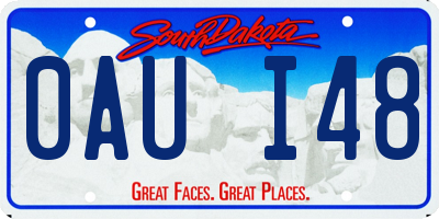 SD license plate 0AUI48