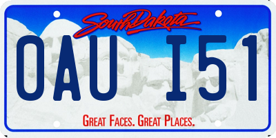 SD license plate 0AUI51