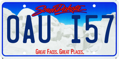 SD license plate 0AUI57