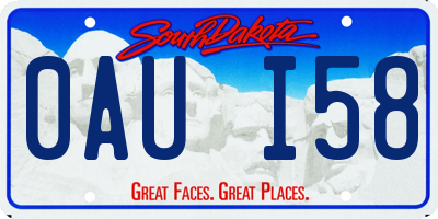 SD license plate 0AUI58