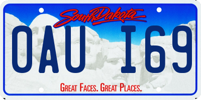 SD license plate 0AUI69