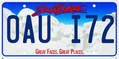 SD license plate 0AUI72