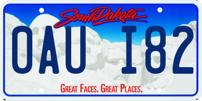 SD license plate 0AUI82