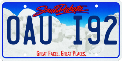 SD license plate 0AUI92