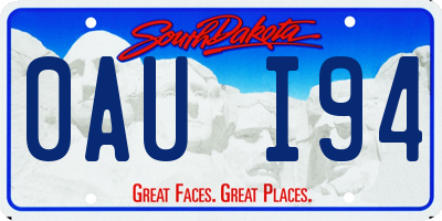 SD license plate 0AUI94
