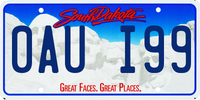 SD license plate 0AUI99