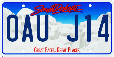 SD license plate 0AUJ14
