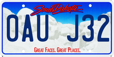SD license plate 0AUJ32