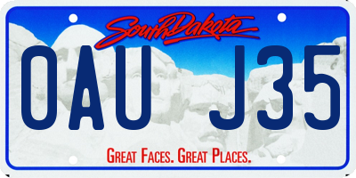 SD license plate 0AUJ35