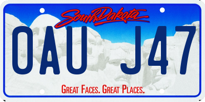 SD license plate 0AUJ47