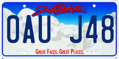 SD license plate 0AUJ48