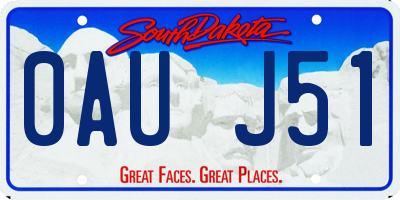 SD license plate 0AUJ51