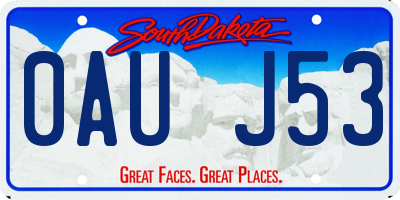 SD license plate 0AUJ53