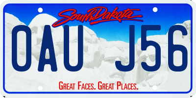 SD license plate 0AUJ56