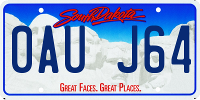SD license plate 0AUJ64